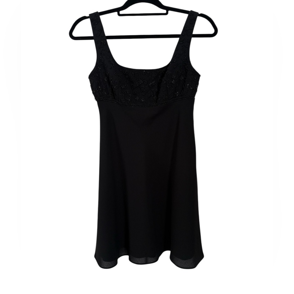 Vintage 90's Laundry by Shelli Segal Mini Black Dress (Size 4P)